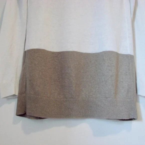 Banana Republic Linen Knit Open Front Sweater Cardigan Cream Tan Size Small - Picture 8 of 11